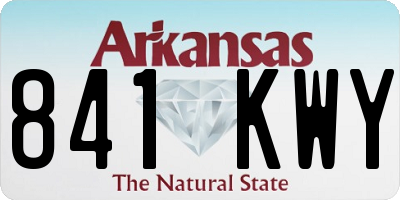 AR license plate 841KWY