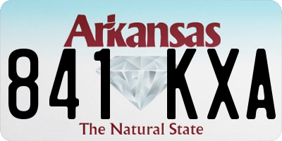 AR license plate 841KXA