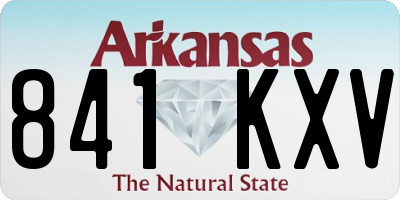 AR license plate 841KXV