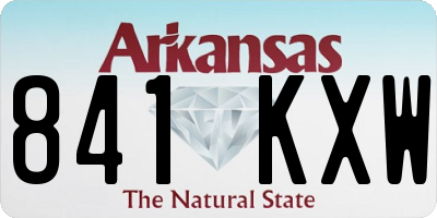 AR license plate 841KXW