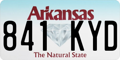AR license plate 841KYD