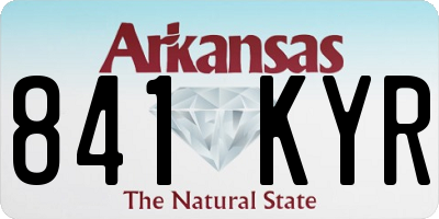 AR license plate 841KYR