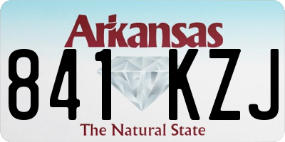 AR license plate 841KZJ