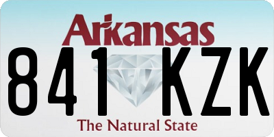 AR license plate 841KZK