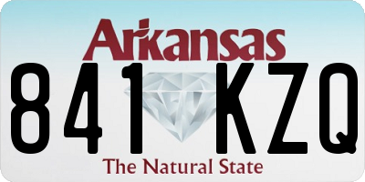 AR license plate 841KZQ