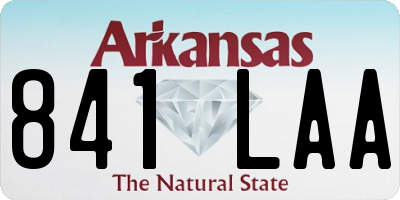 AR license plate 841LAA
