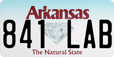 AR license plate 841LAB
