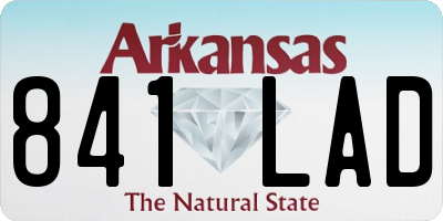 AR license plate 841LAD