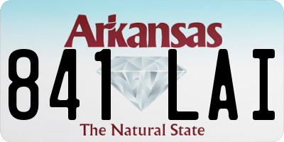 AR license plate 841LAI