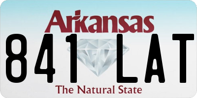 AR license plate 841LAT