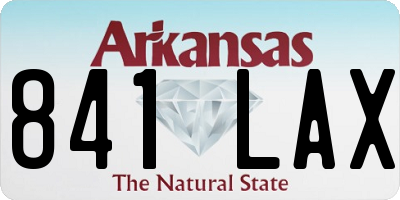 AR license plate 841LAX