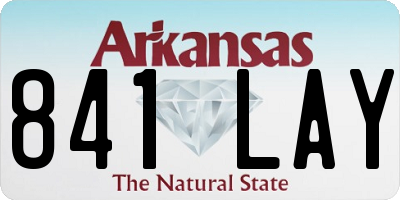 AR license plate 841LAY
