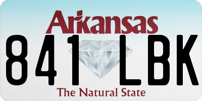 AR license plate 841LBK