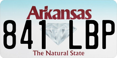 AR license plate 841LBP