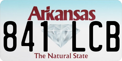 AR license plate 841LCB