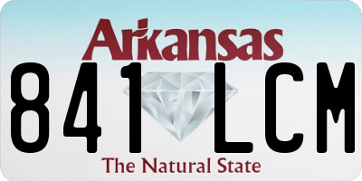 AR license plate 841LCM