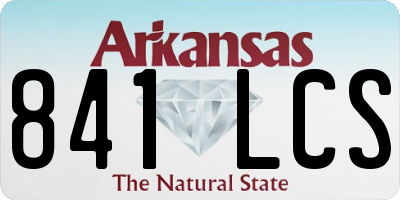 AR license plate 841LCS