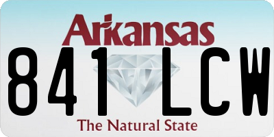 AR license plate 841LCW