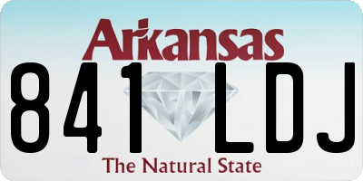 AR license plate 841LDJ