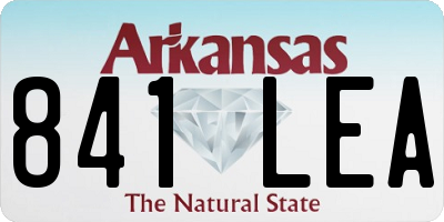 AR license plate 841LEA