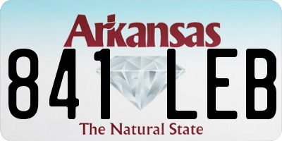 AR license plate 841LEB