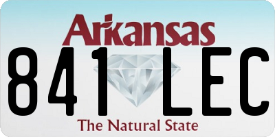 AR license plate 841LEC