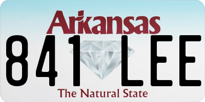 AR license plate 841LEE
