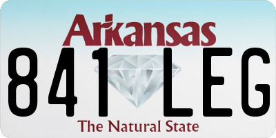 AR license plate 841LEG