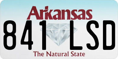 AR license plate 841LSD