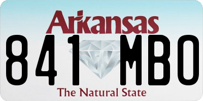 AR license plate 841MBO