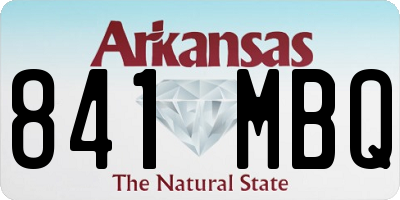 AR license plate 841MBQ
