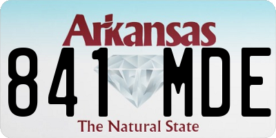 AR license plate 841MDE