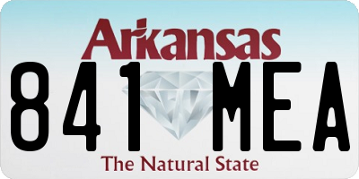 AR license plate 841MEA