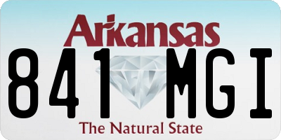 AR license plate 841MGI