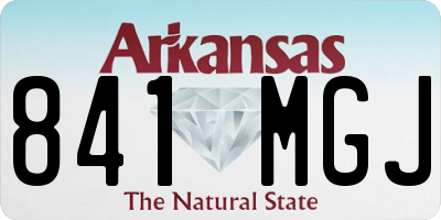 AR license plate 841MGJ