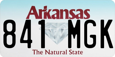 AR license plate 841MGK