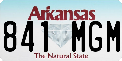 AR license plate 841MGM