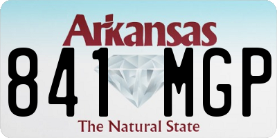 AR license plate 841MGP