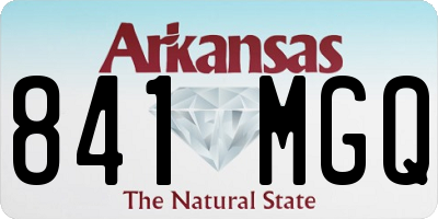 AR license plate 841MGQ