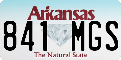 AR license plate 841MGS