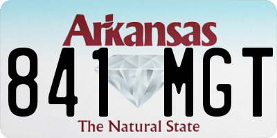 AR license plate 841MGT