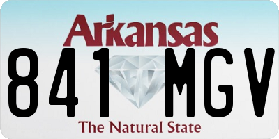 AR license plate 841MGV