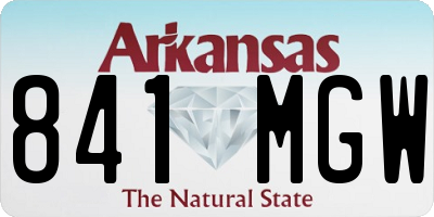 AR license plate 841MGW