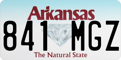 AR license plate 841MGZ
