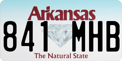 AR license plate 841MHB