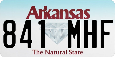 AR license plate 841MHF
