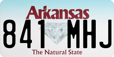 AR license plate 841MHJ