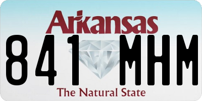 AR license plate 841MHM