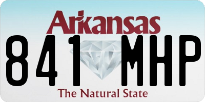 AR license plate 841MHP