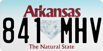 AR license plate 841MHV